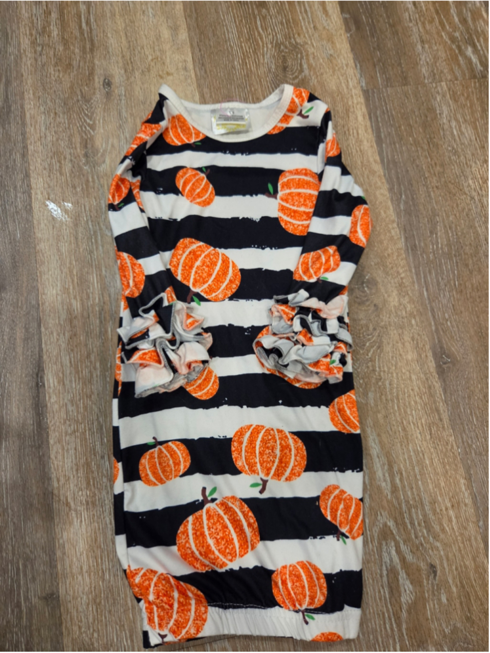 Girls Honeydew Kids Casual Baby GownXS Black White Pumpkin Print